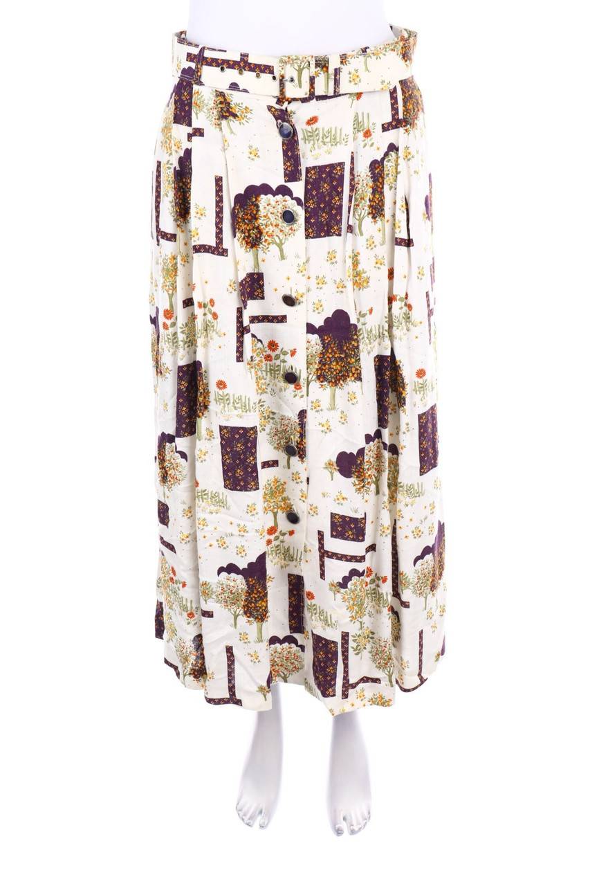 Carou JULIUS LANG Maxi-Trachten-Rock mit Blumen-Print