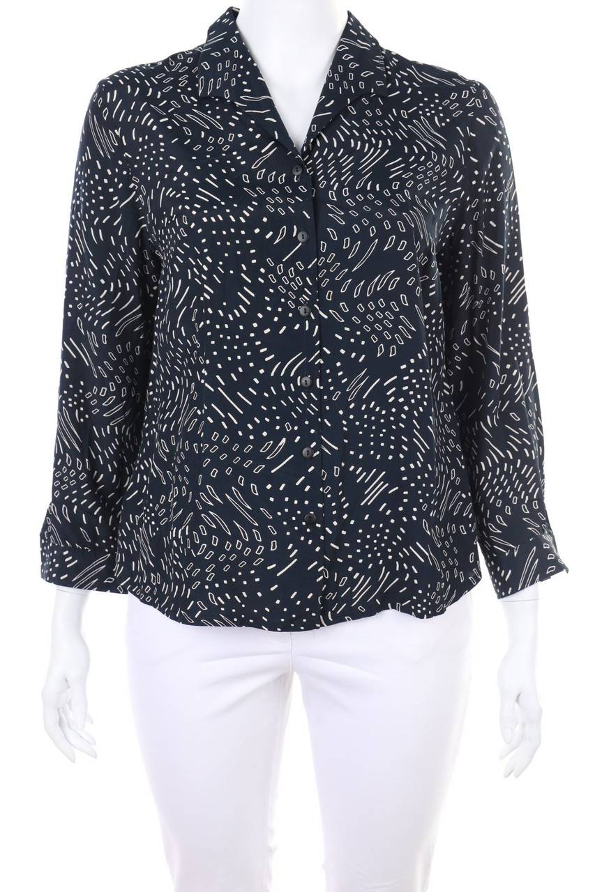 Carou karlsbader bluse Hemd-Bluse mit geometrischem Muster