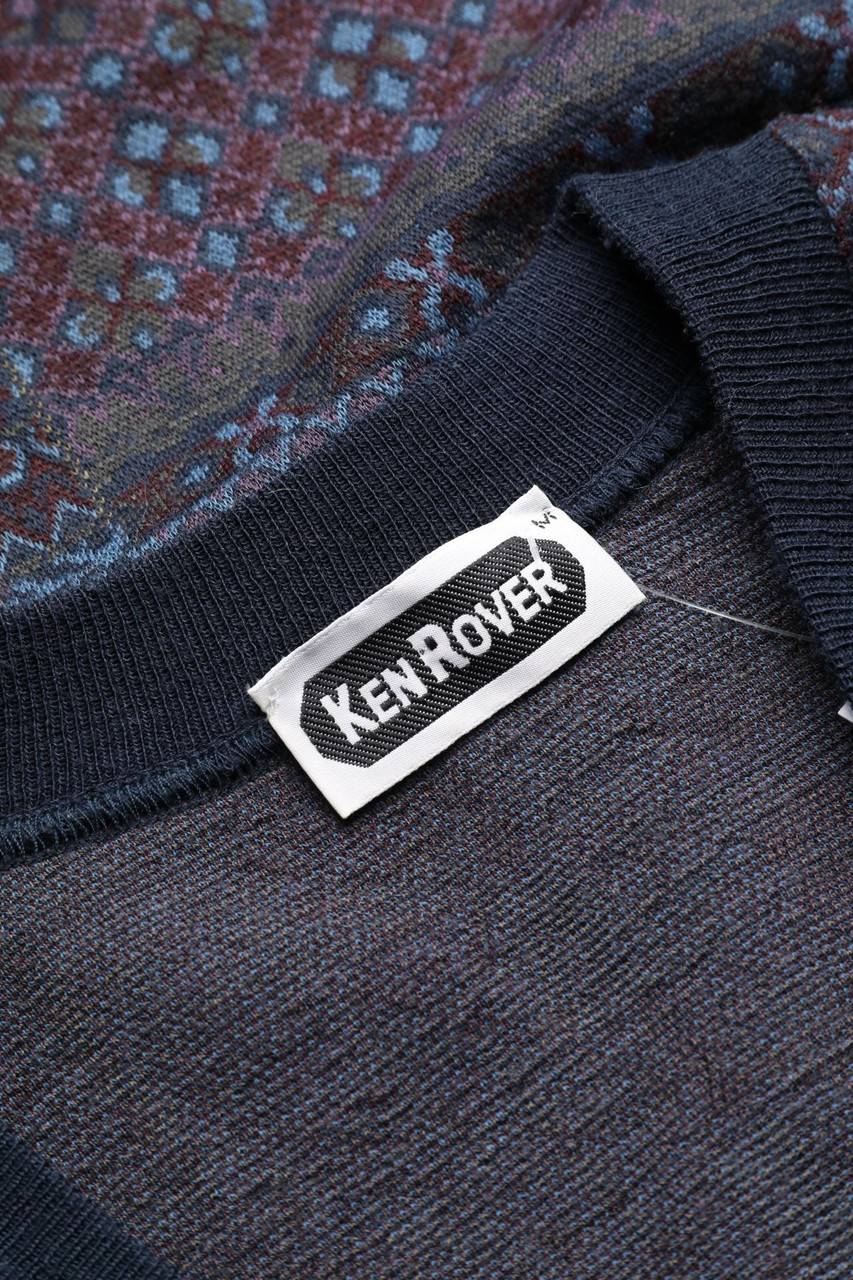 Carou Ken Rover Exclusive Strick-Pullover Aus Woll-Mix Mit Print