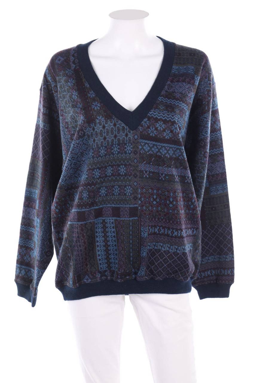 Carou Ken Rover exclusive Strick-Pullover aus Woll-Mix mit Print