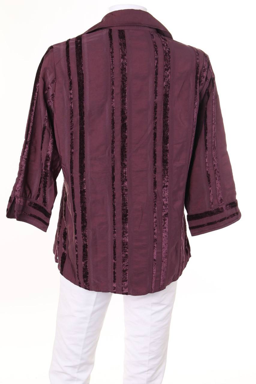 Carou Kingfield Charles Vögele Streifen-Hemd-Bluse Mit 3/4-Ärmel