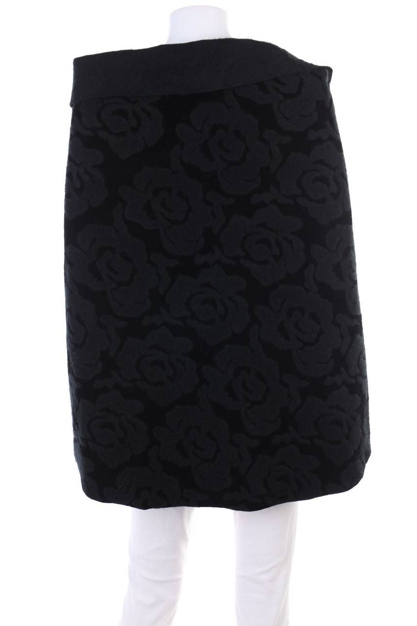 Carou Kontessa Poncho Mit Blumen-Print Aus Woll-Mix