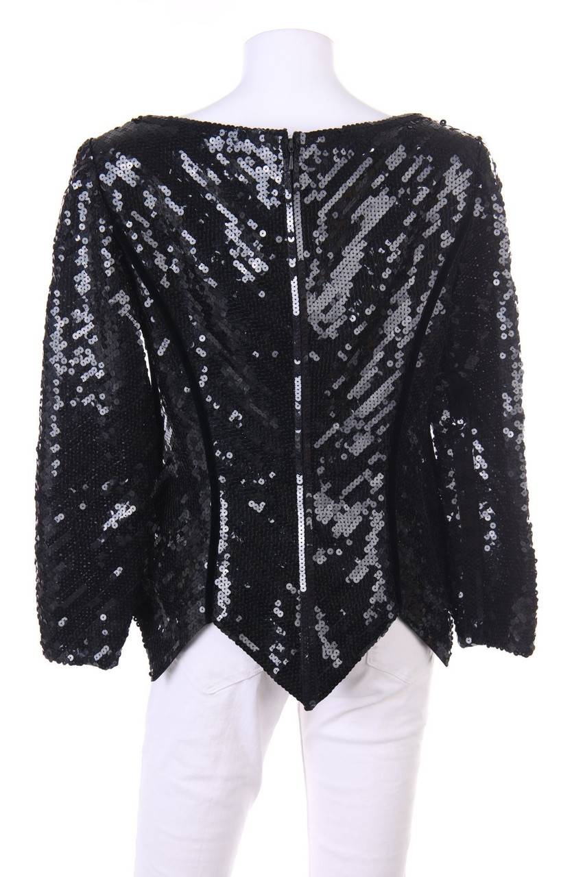 Carou Köster Boutique Vintage-Pailletten-Bluse Mit 3/4-Ärmel