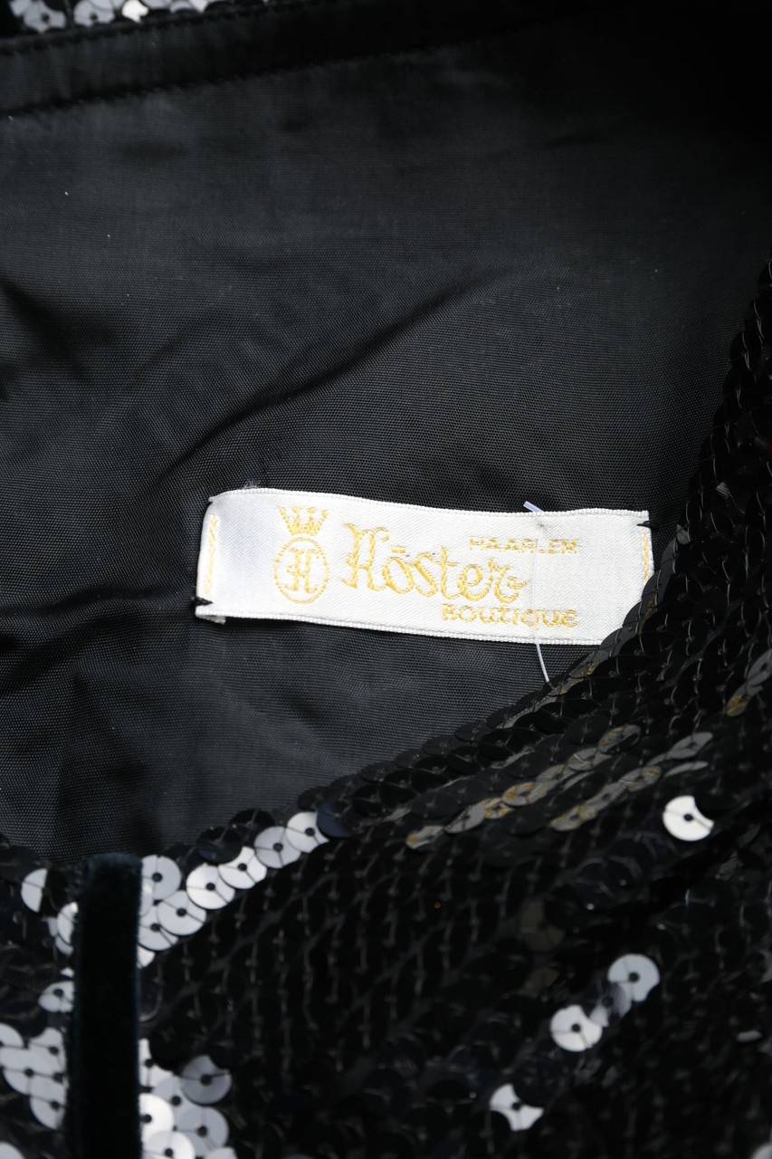 Carou Köster Boutique Vintage-Pailletten-Bluse Mit 3/4-Ärmel
