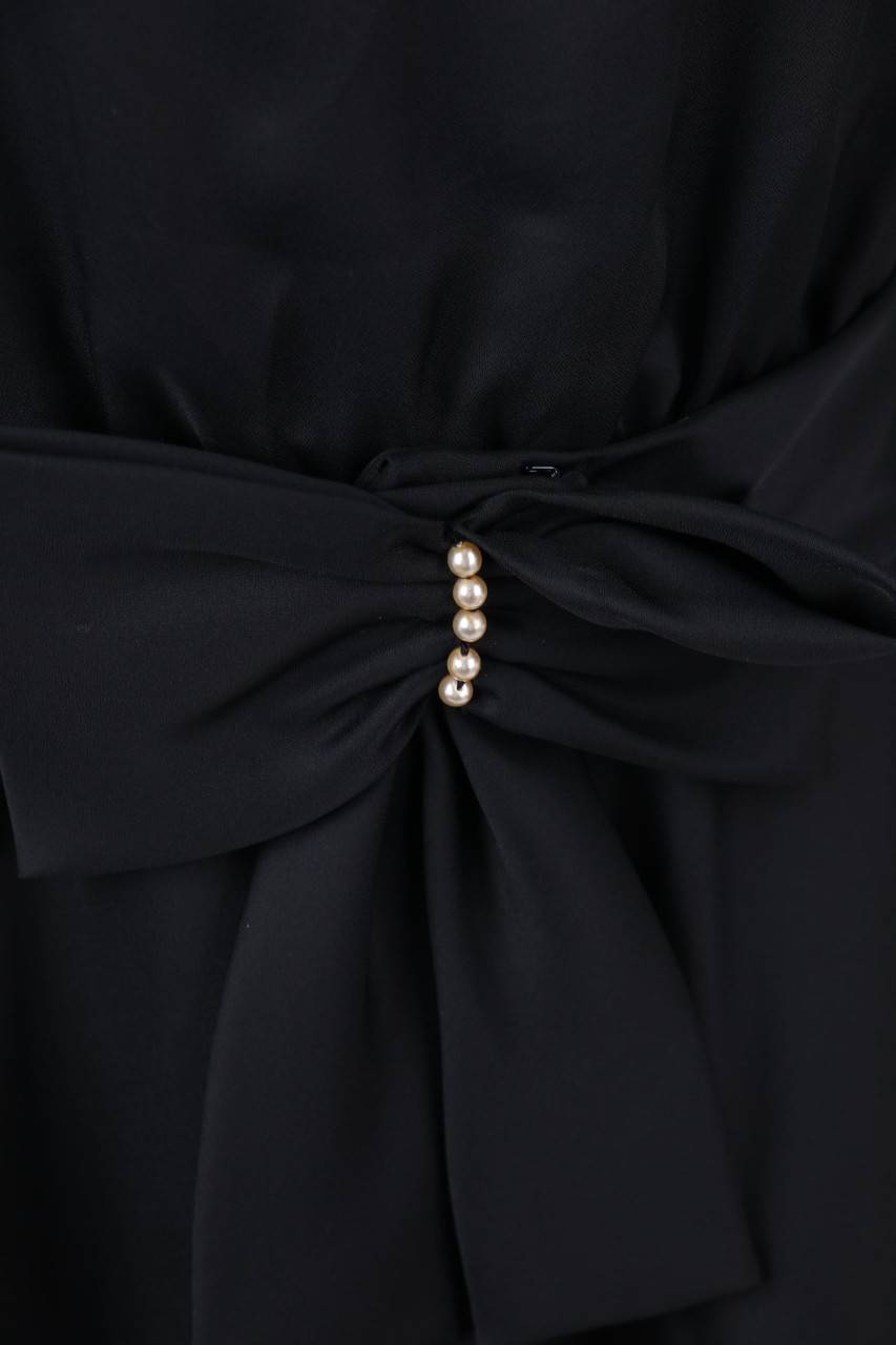 Carou KRAUSE SENN ZÜRICH Vintage-70s-Abendkleid Mit Schleife
