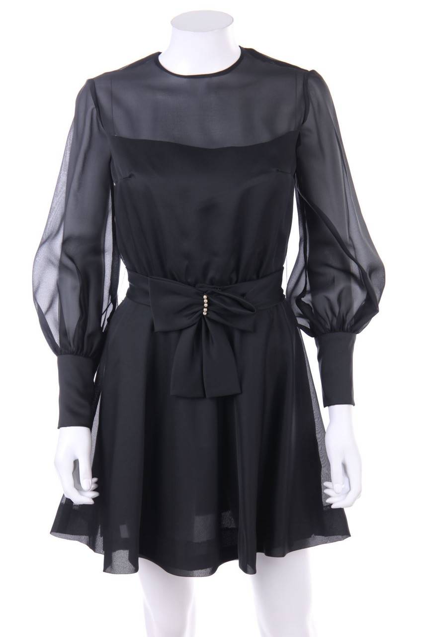 Carou KRAUSE SENN ZÜRICH Vintage-70s-Abendkleid mit Schleife
