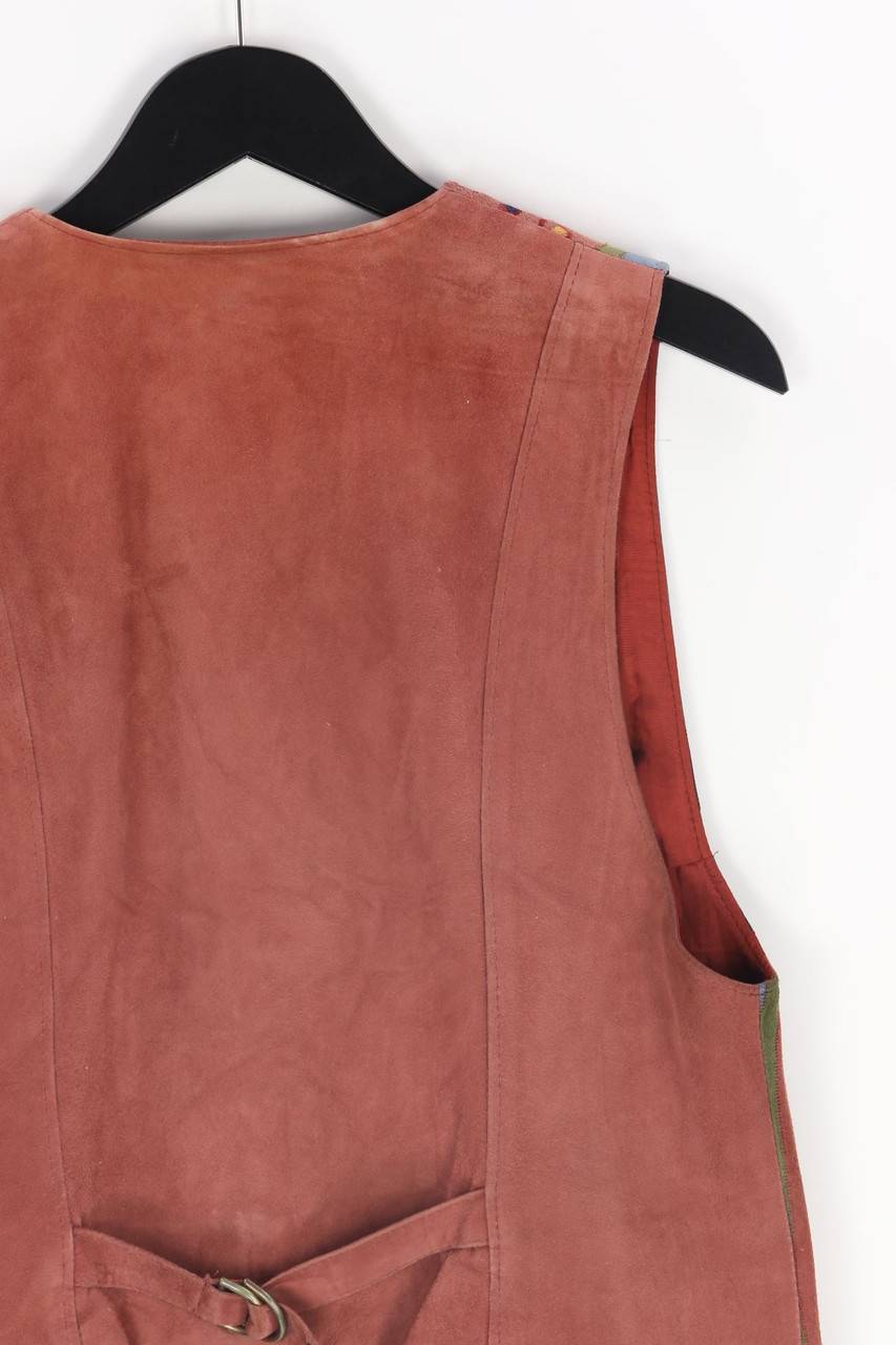 Carou Kübler Vintage-Weste Aus Leder Mit Stickereien