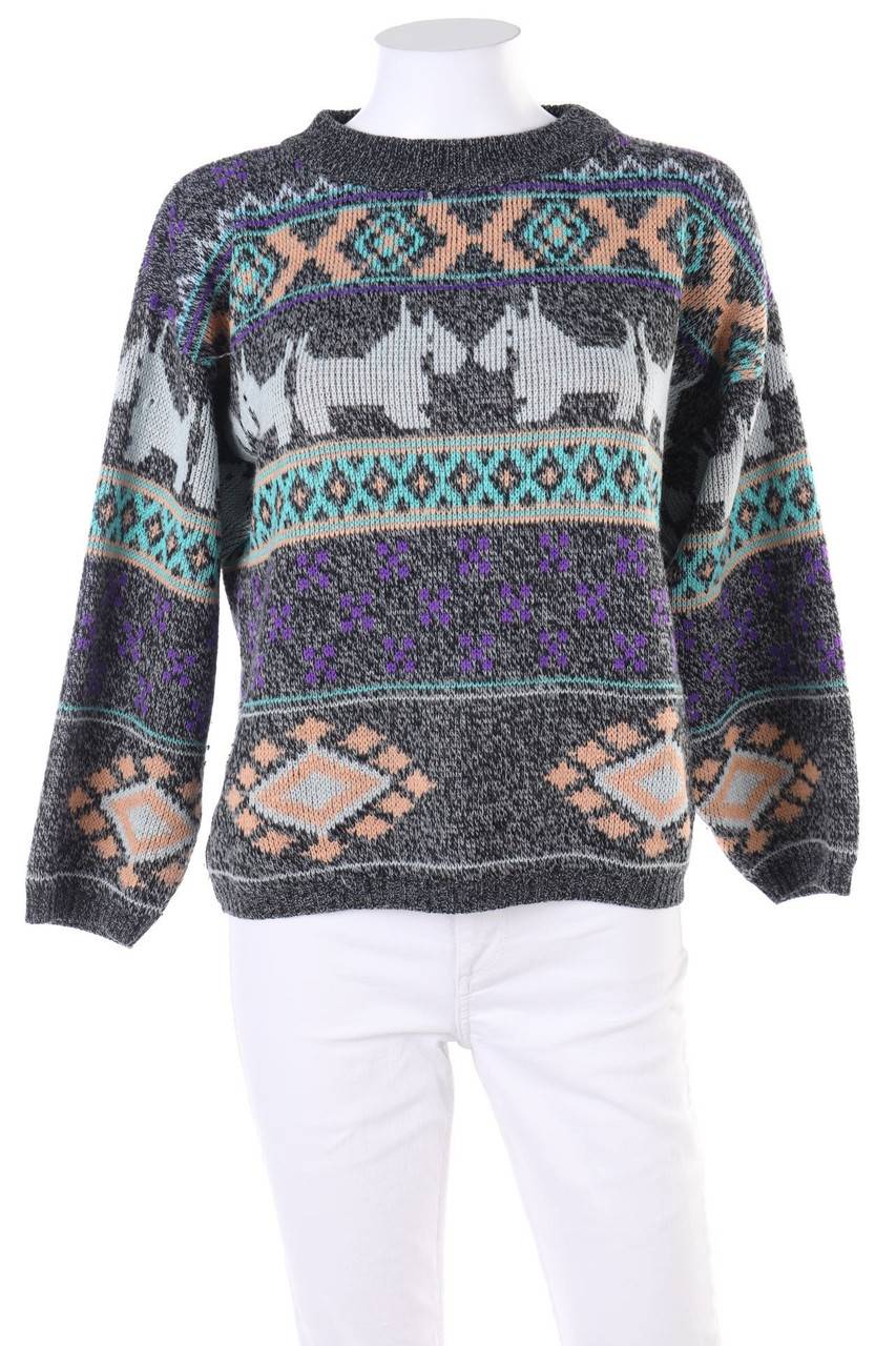 Carou LA PULL POUR LA FEMME Strick-Pullover mit Print