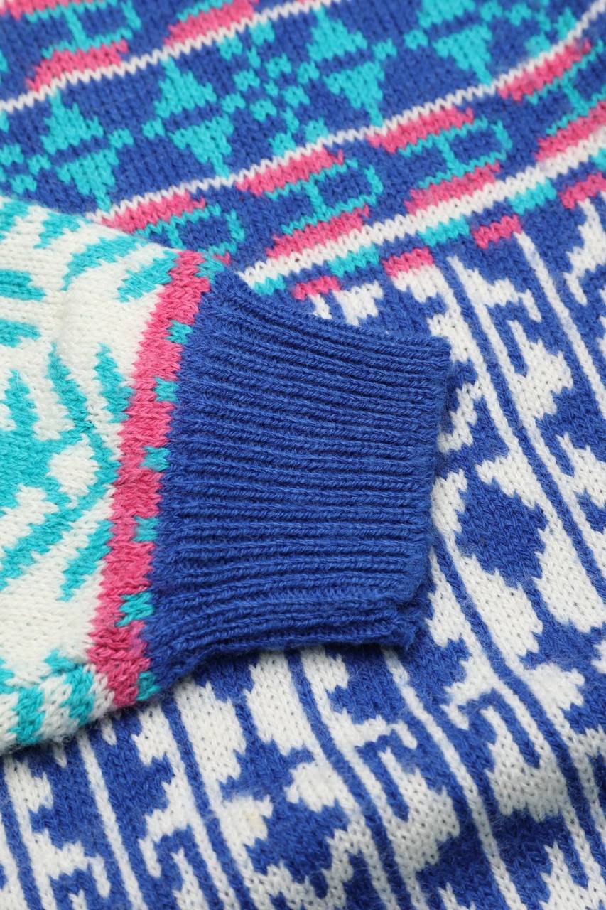 Carou LA PULL POUR LA FEMME Vintage-Strick-Pullover Mit Wolle