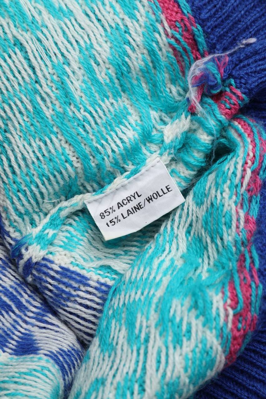 Carou LA PULL POUR LA FEMME Vintage-Strick-Pullover Mit Wolle