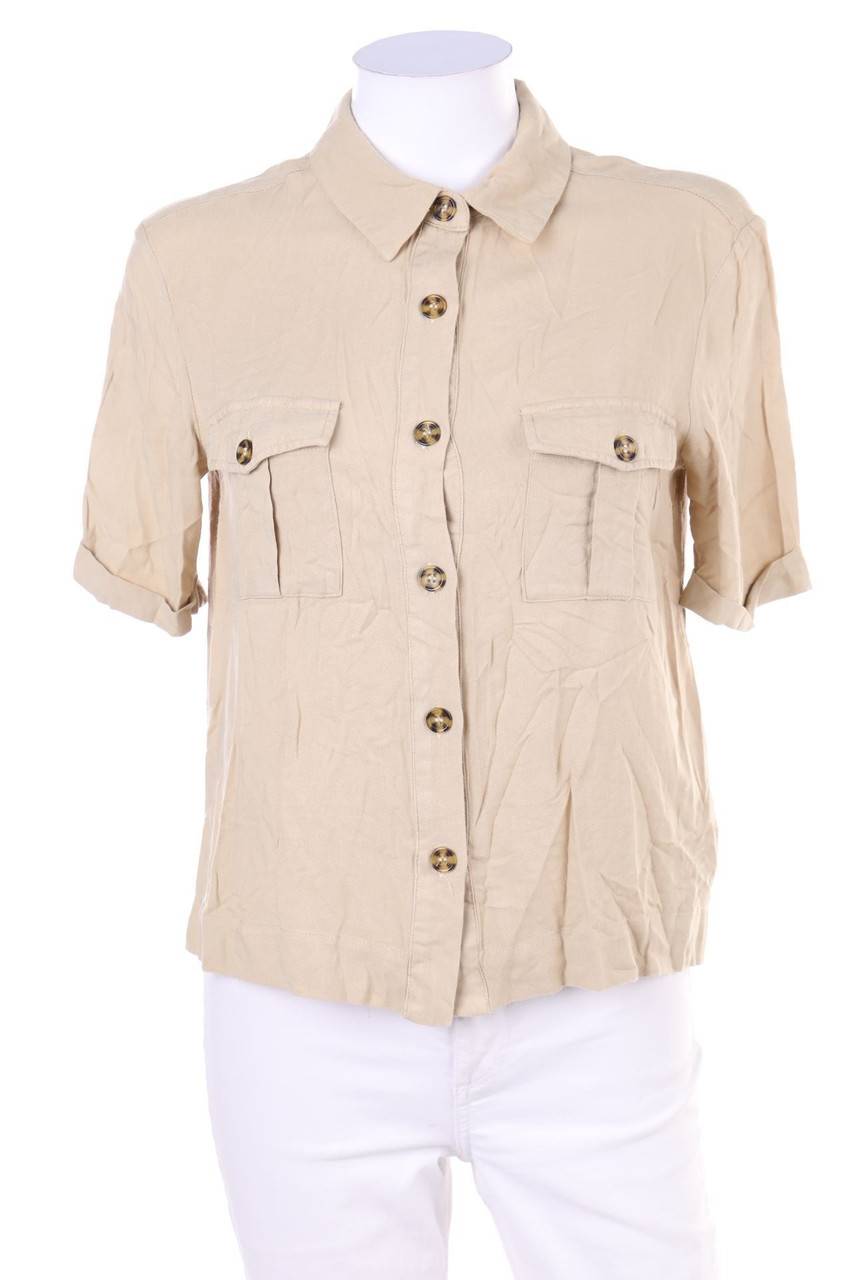 Carou LA REDOUTE Kurzarm-Bluse aus Viskose mit aufgesetzten Taschen