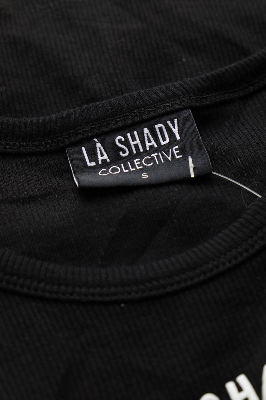 Carou LÀ SHADY FOR FRESH GIRLS ONLY Cropped-Top Mit Logo-Print