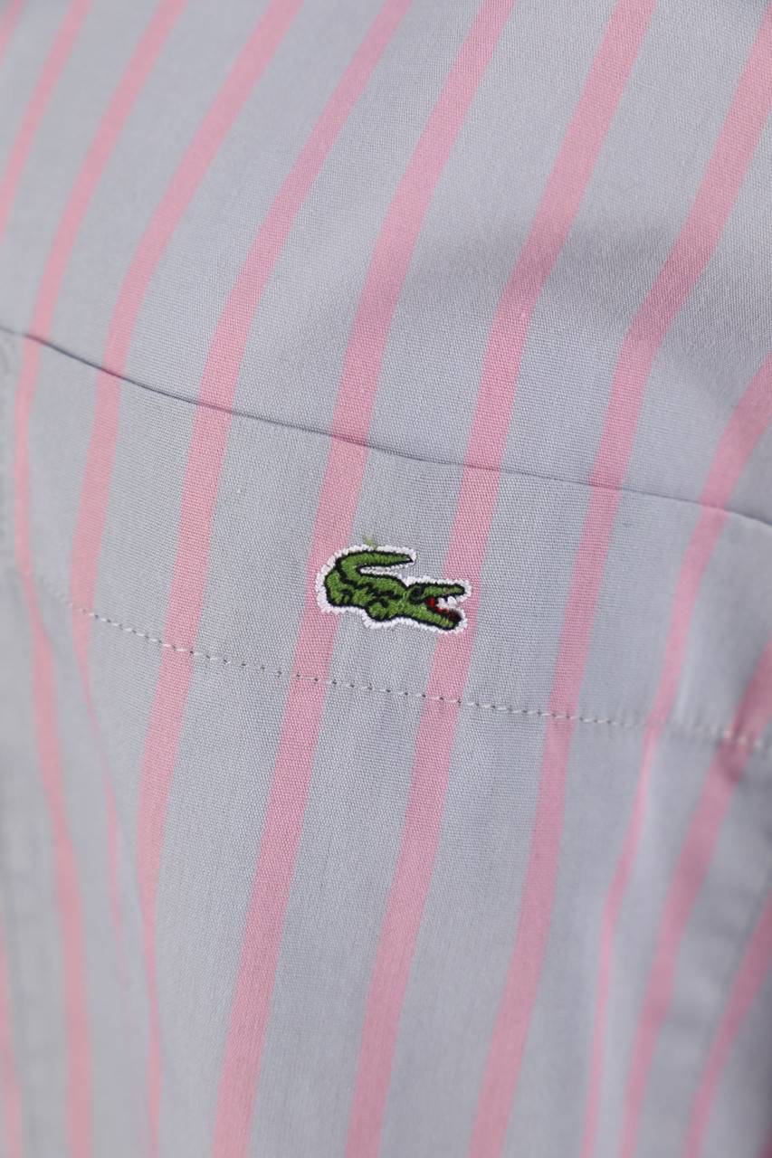 Carou LACOSTE Gestreiftes Button-down-Hemd Mit Logo-Stickerei