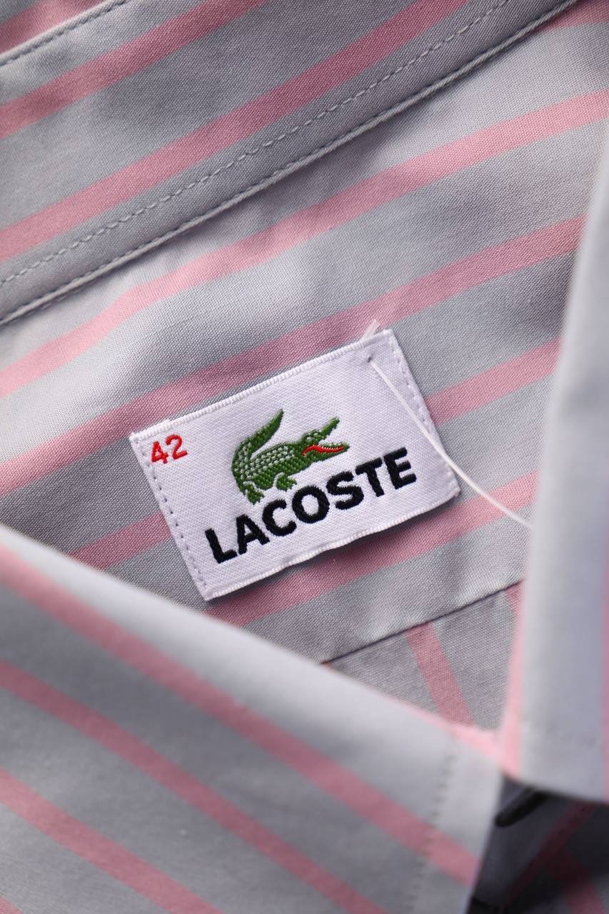 Carou LACOSTE Gestreiftes Button-down-Hemd Mit Logo-Stickerei