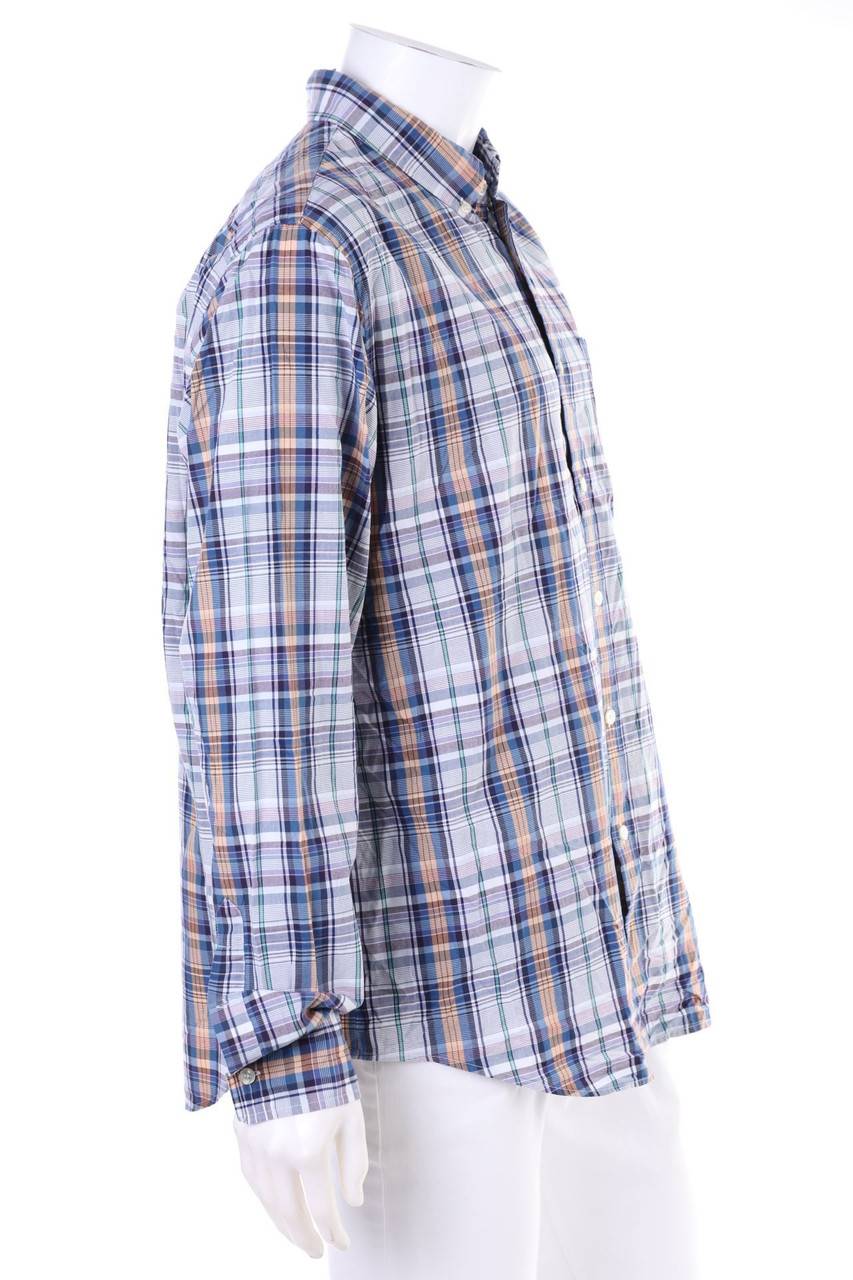 Carou LACOSTE Kariertes Button-down-Hemd Aus Baumwolle Mit Logo-Stickerei