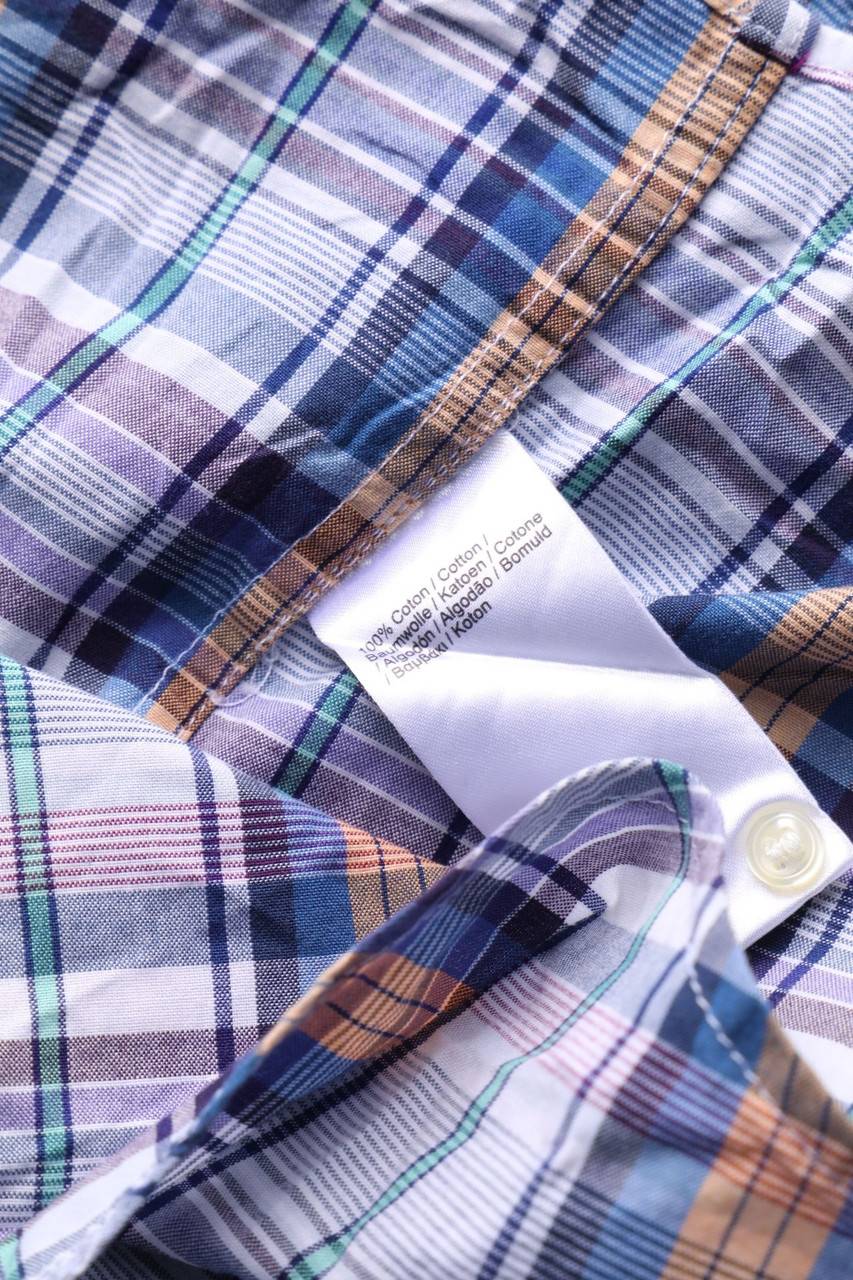 Carou LACOSTE Kariertes Button-down-Hemd Aus Baumwolle Mit Logo-Stickerei
