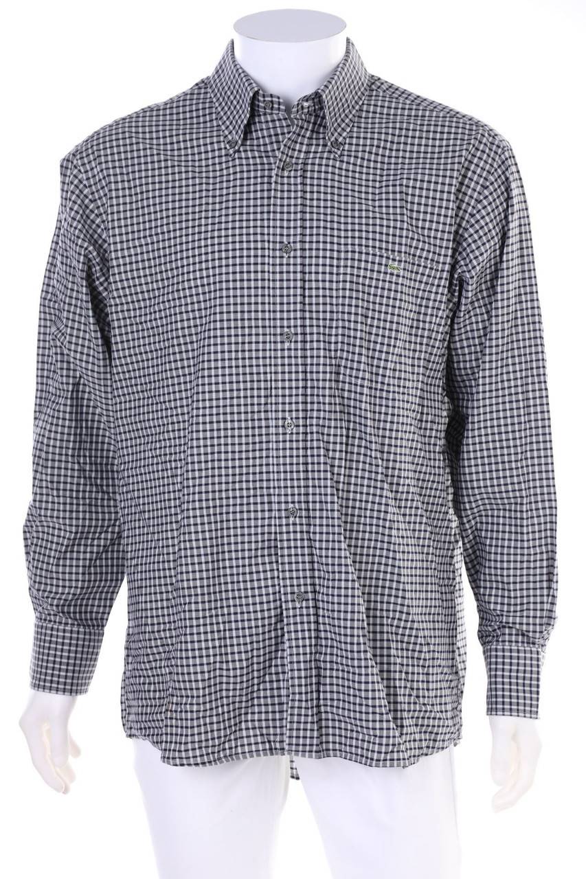 Carou LACOSTE kariertes Button-down-Hemd aus Baumwolle