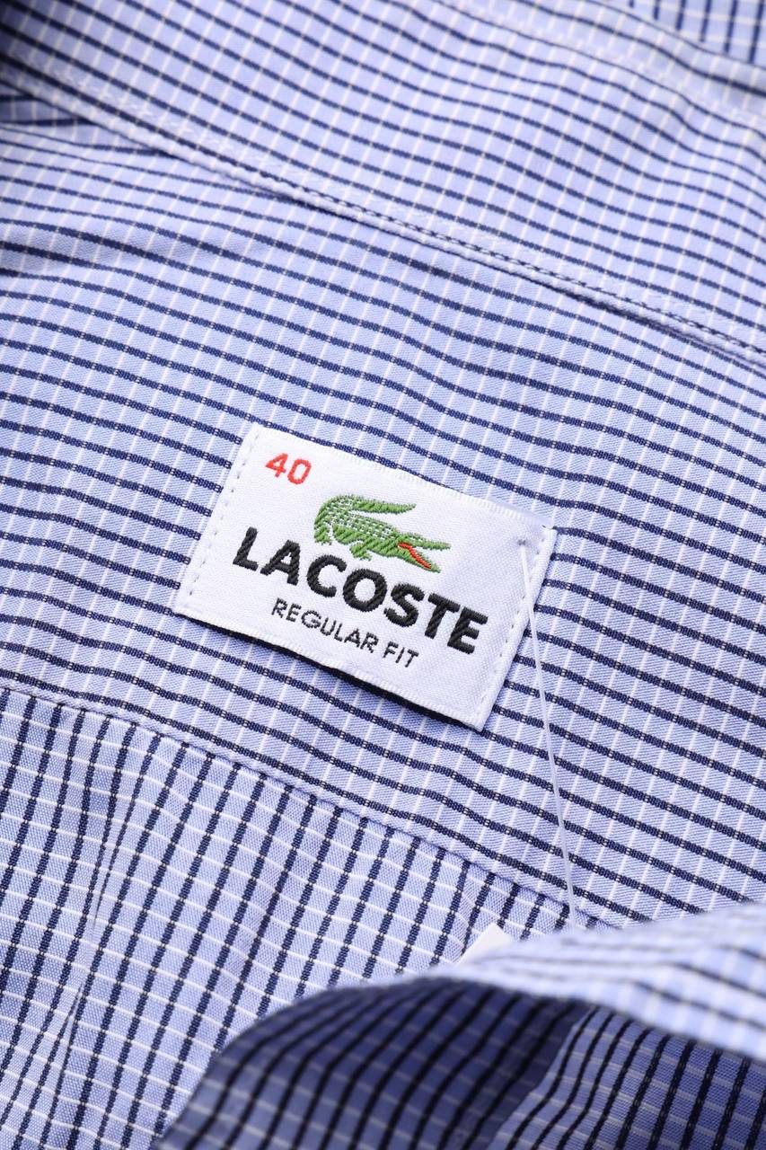 Carou LACOSTE Karo-Kurzarm-Hemd Mit Button-down-Kragen