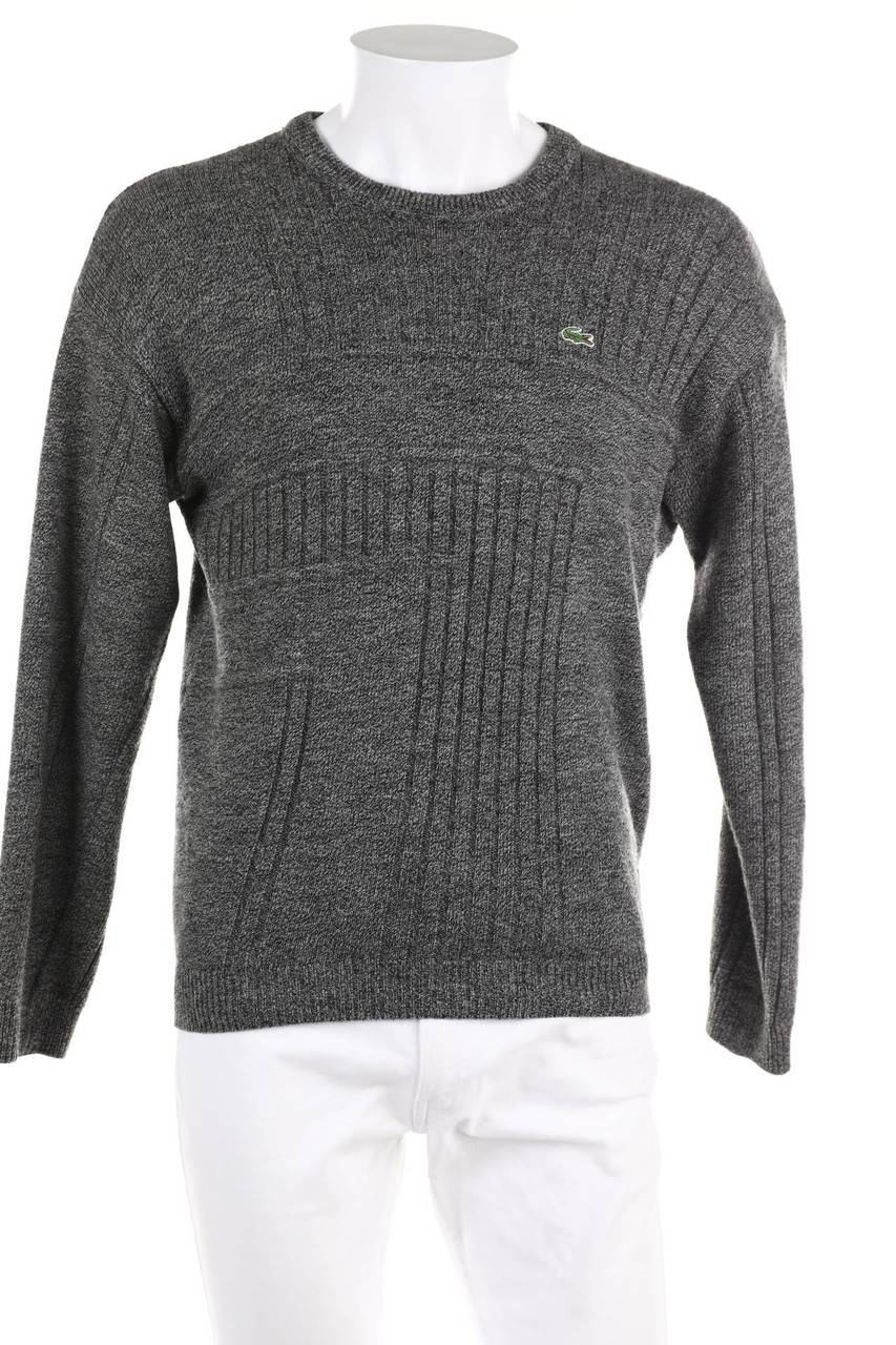 Carou LACOSTE Pullover aus Woll-Mix mit Logo-Stickerei