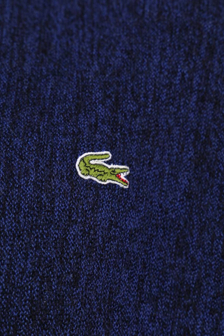 Carou LACOSTE Schurwoll-Cardigan Mit Logo-Stickerei
