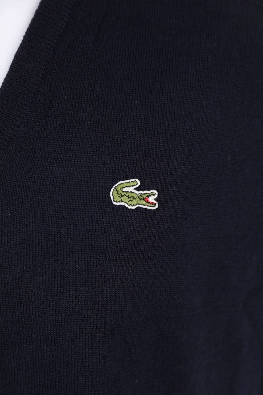 Carou LACOSTE Vintage-Schurwoll-Pullunder Mit Logo-Stickerei