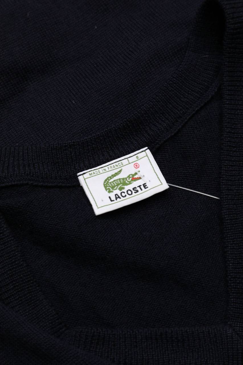 Carou LACOSTE Vintage-Schurwoll-Pullunder Mit Logo-Stickerei