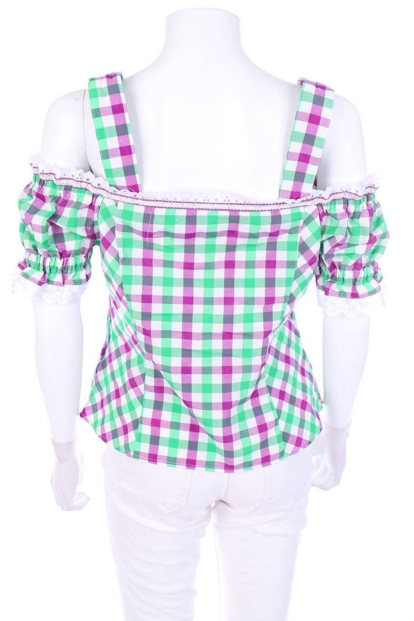 Carou LANDHAUS C&A NATURALLY Trachten-Bluse Mit Karo-Muster