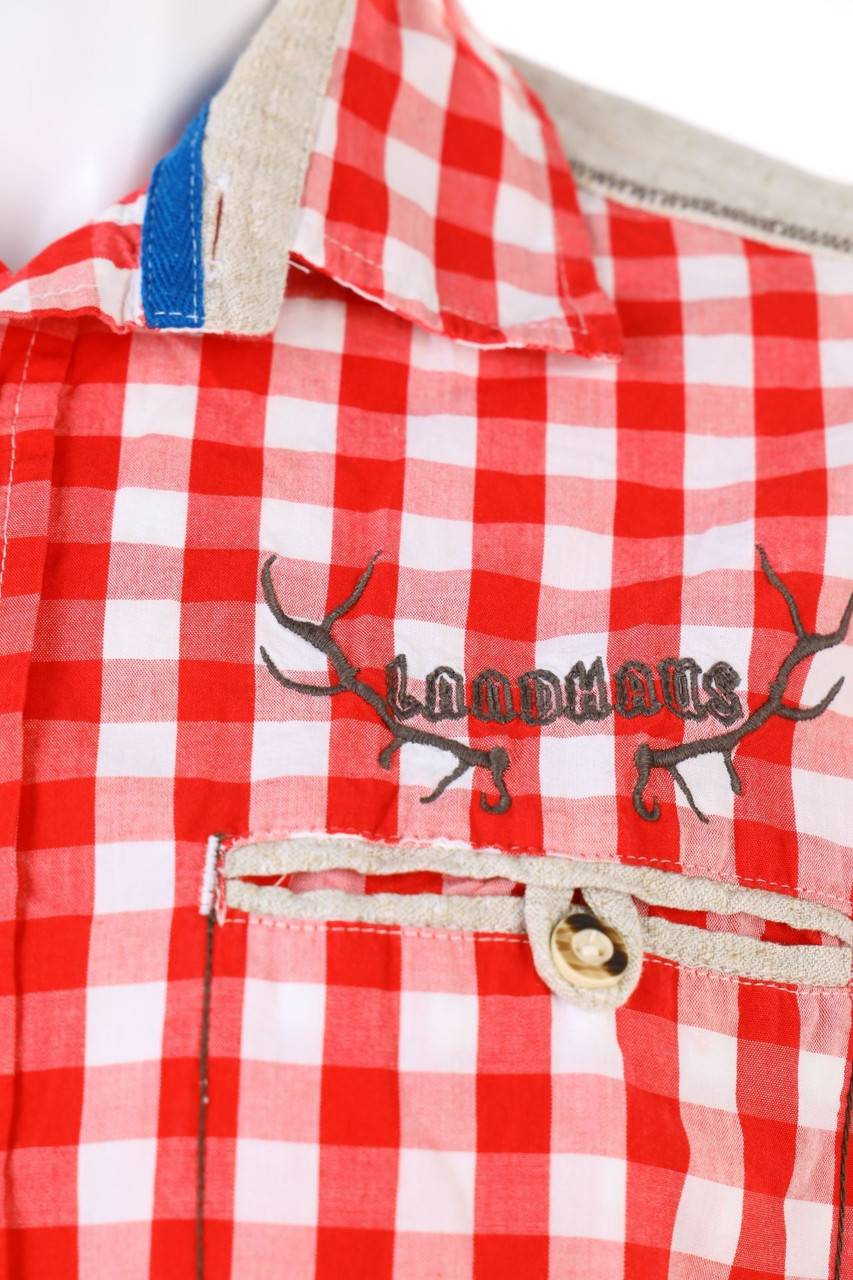 Carou LANDHAUS Kariertes Hemd Mit Roll-up-Manschette