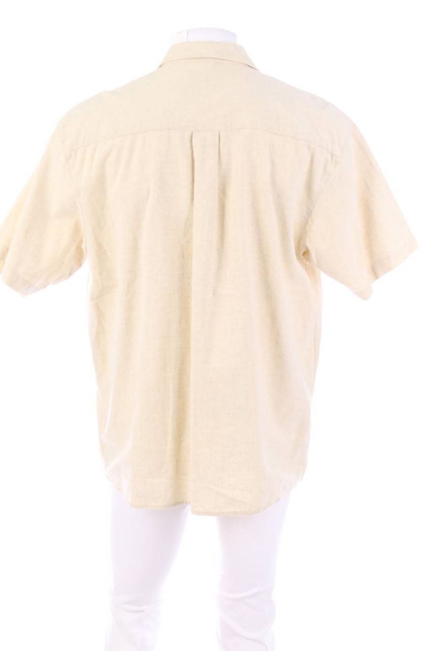 Carou Landhaus Mode Trachten-Hemd Aus Baumwoll-Mix Mit Leinen