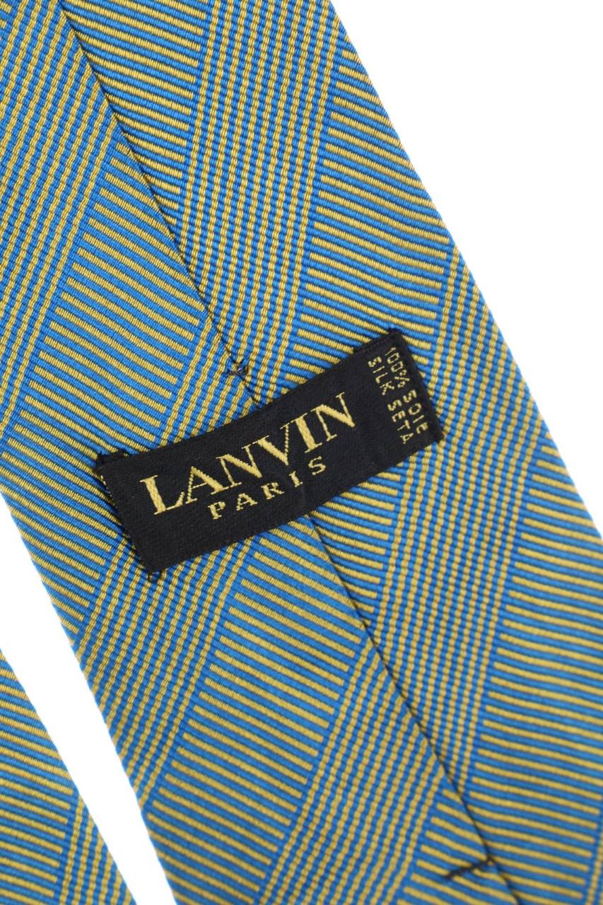 Carou LANVIN PARIS Seiden-Krawatte Mit Geometrischem Muster