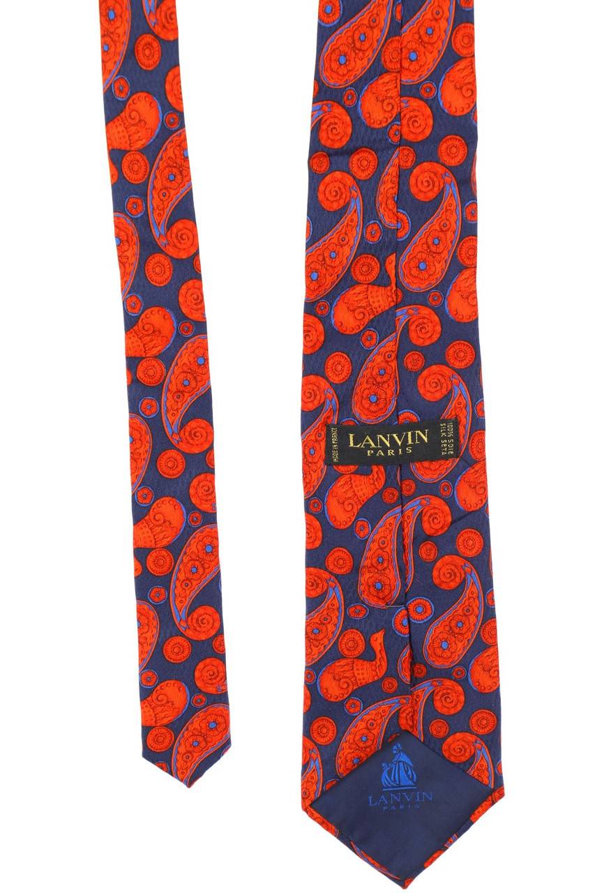 Carou LANVIN PARIS Seiden-Krawatte Mit Paisley-Muster