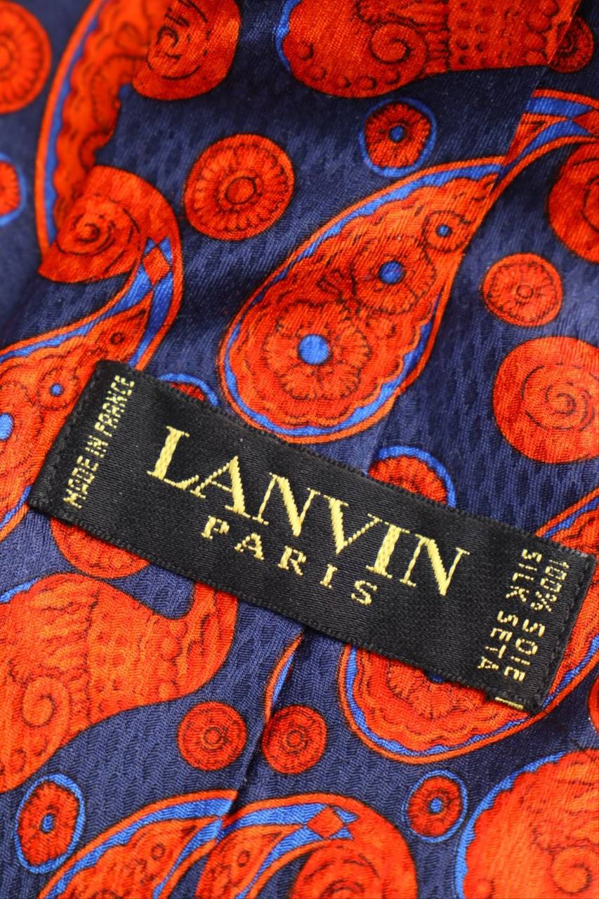 Carou LANVIN PARIS Seiden-Krawatte Mit Paisley-Muster