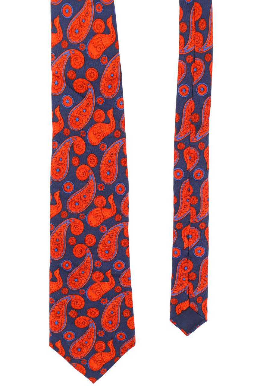 Carou LANVIN PARIS Seiden-Krawatte mit Paisley-Muster