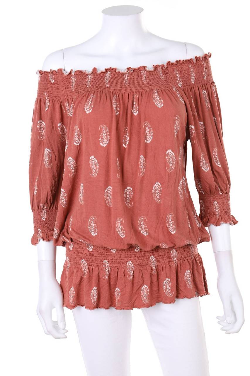 Carou LASCANA Carmen-Bluse aus Jersey mit Paisley-Print