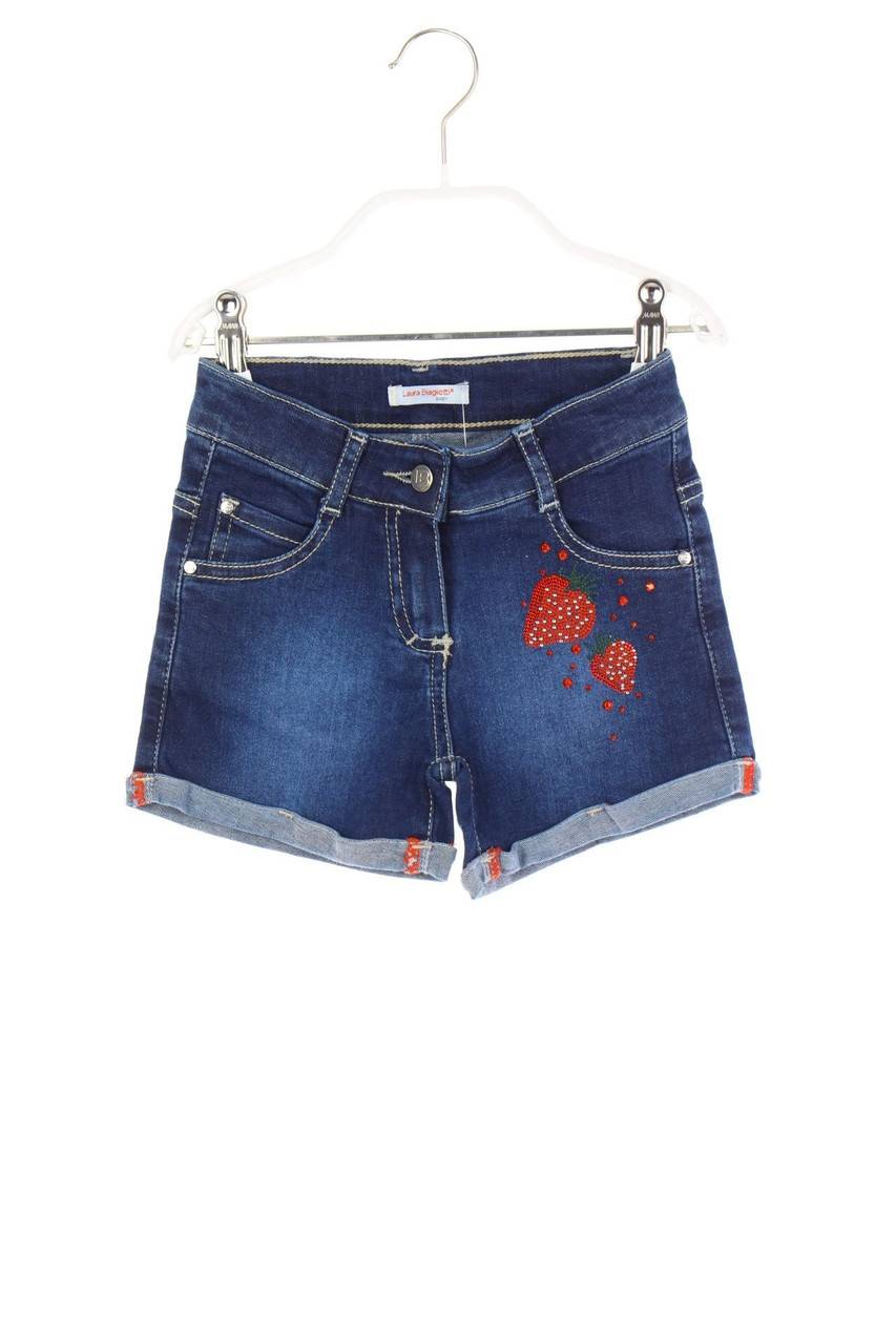 Carou LAURA BIAGIOTTI BABY Denim-Shorts mit Strass-Steinen