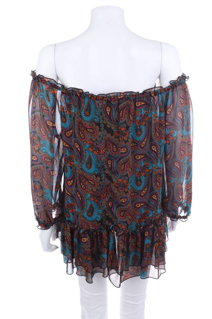 Carou Laura Di Sarpi Chiffon-Carmen-Bluse Mit Floralem Muster