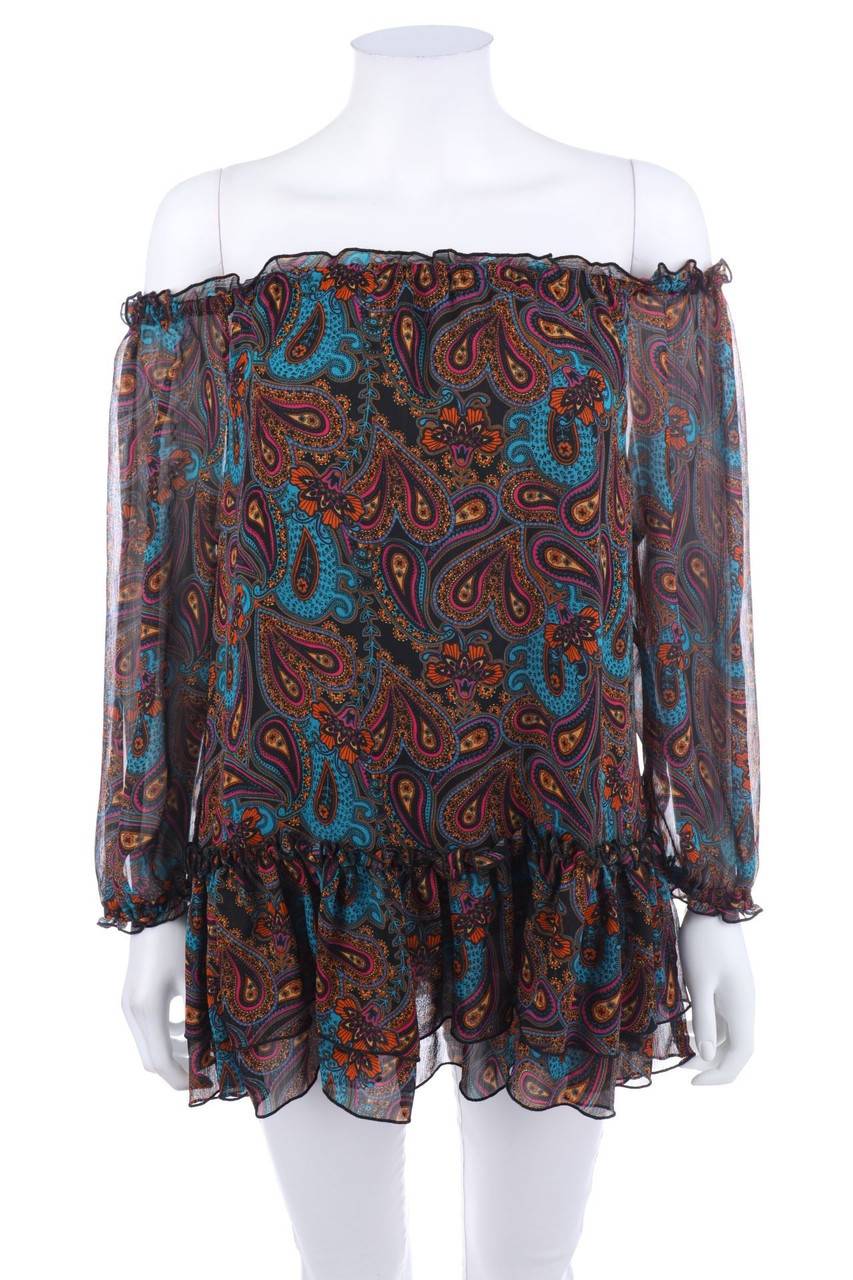 Carou Laura di Sarpi Chiffon-Carmen-Bluse mit floralem Muster
