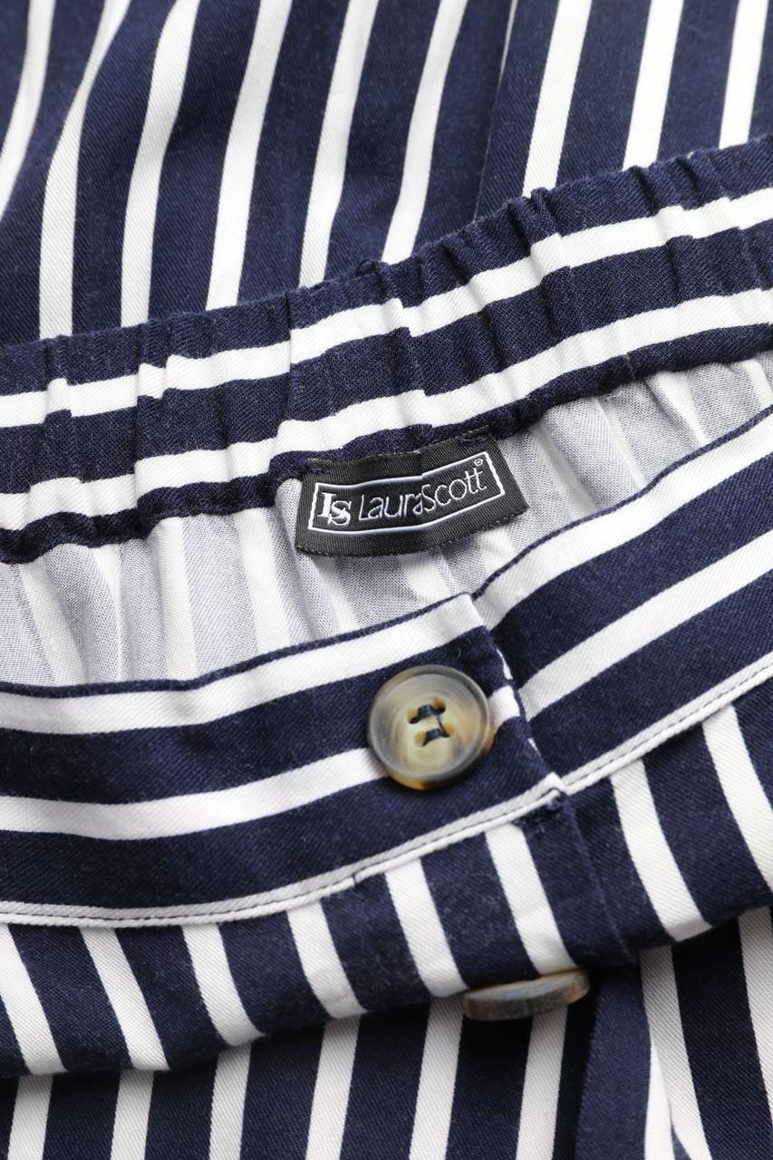 Carou Laura Scott Streifen-Midirock Aus Viskose Mit Knöpfen