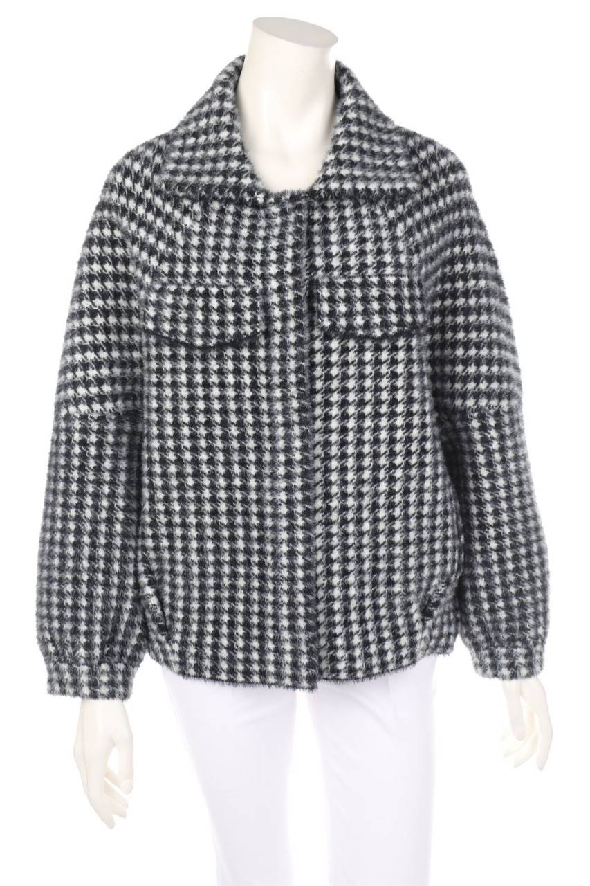 Carou LEONARDO Oversize-Jacke mit Hahnentritt-Muster