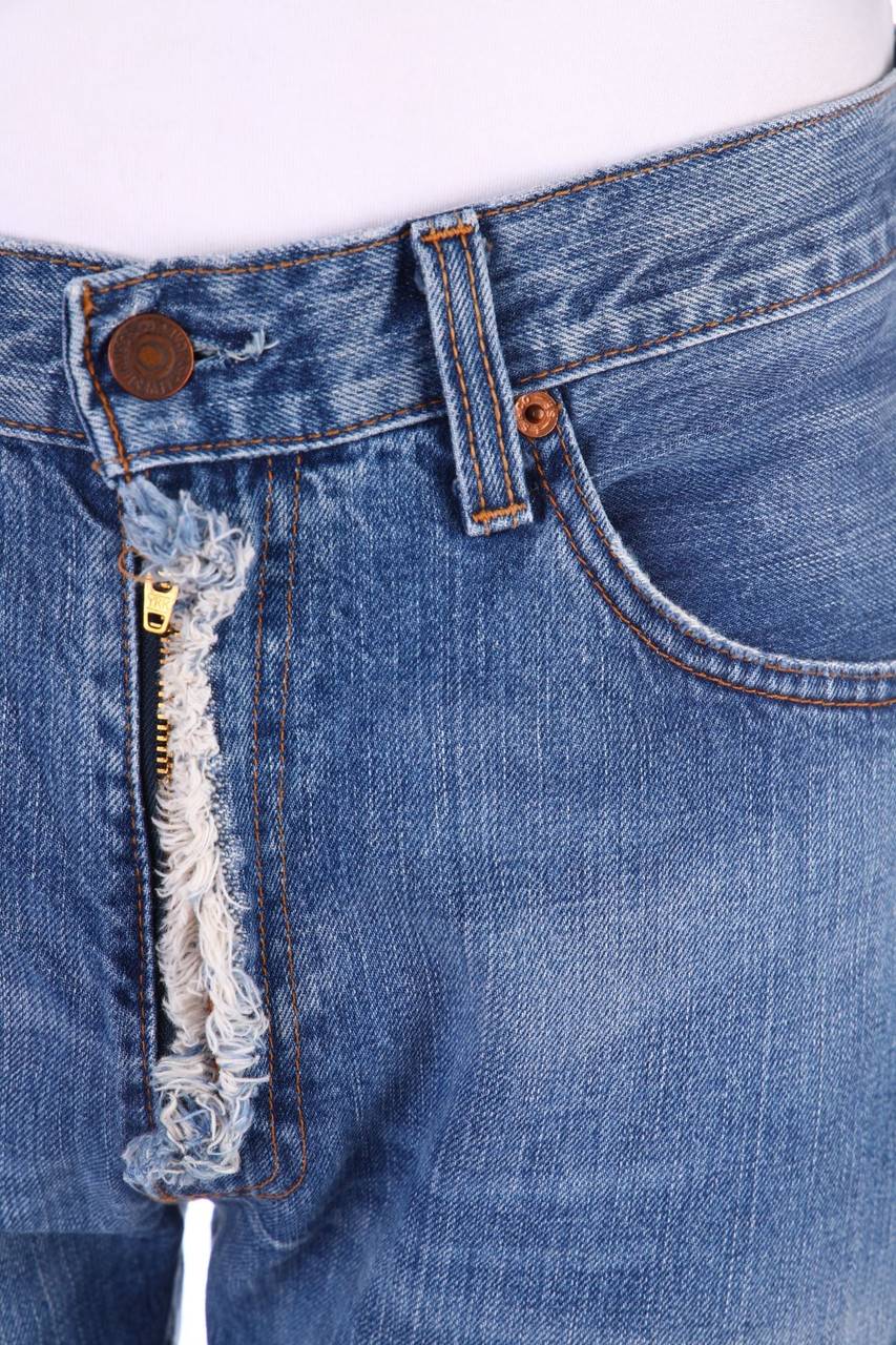 Carou LEVI´S Destroyed Straight Cut Jeans Mit Logo-Applikation