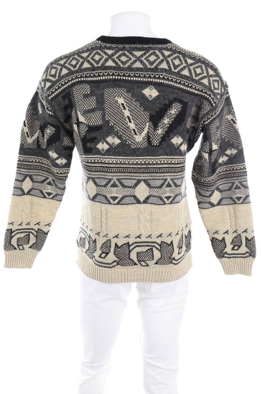 Carou Lewinger Vintage-Strick-Pullover Aus Woll-Mix Mit Muster