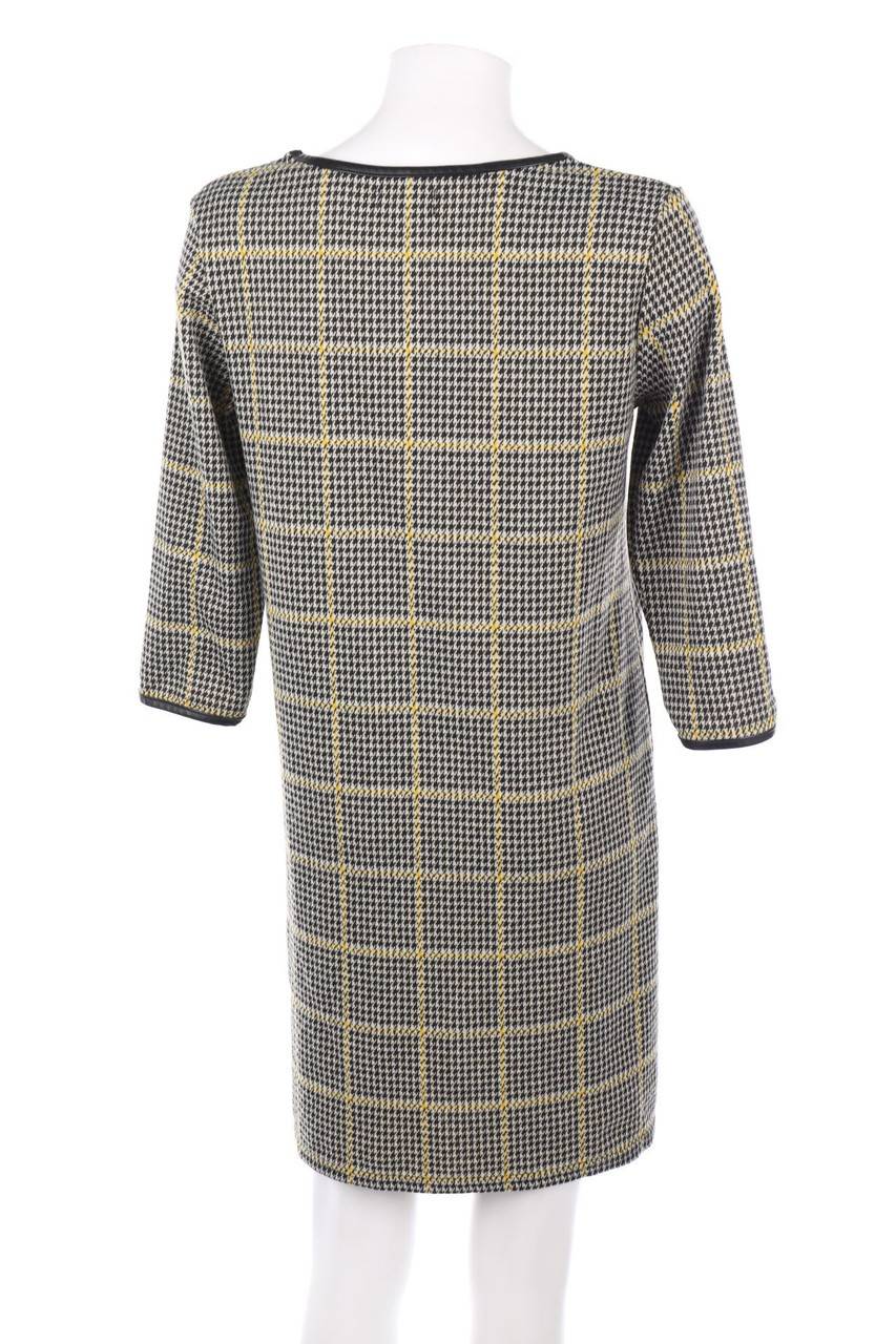 Carou LH By LA HALLE Print-Kleid Mit Kunstleder-Details