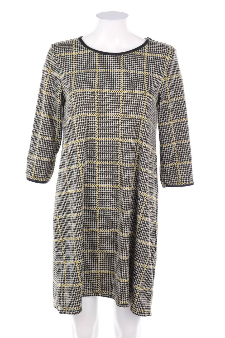 Carou LH by LA HALLE Print-Kleid mit Kunstleder-Details