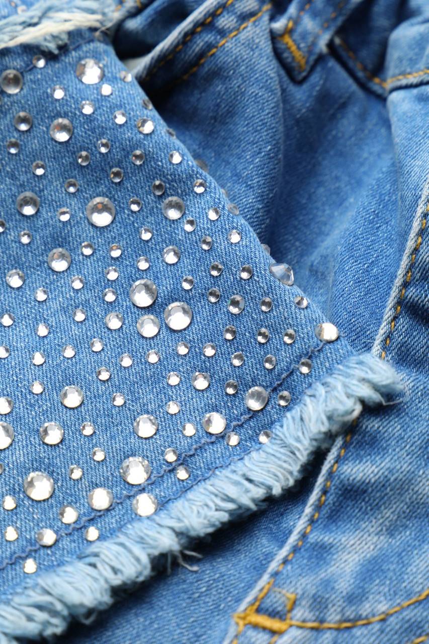 Carou LIU JO Used Look Skinny-Jeans Mit Strass-Steinen