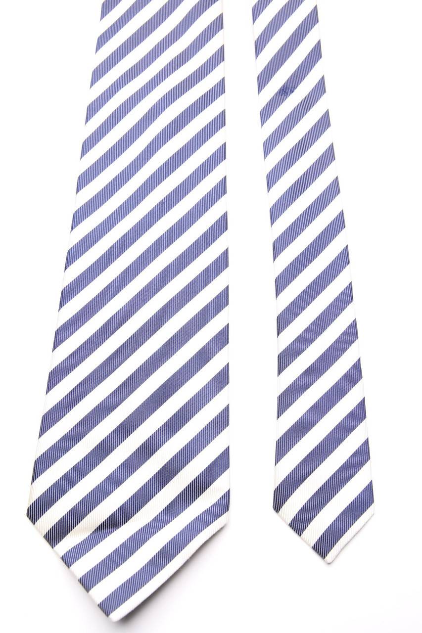 Carou LUIGI BORRELLI NAPOLI Seiden-Krawatte mit Streifen