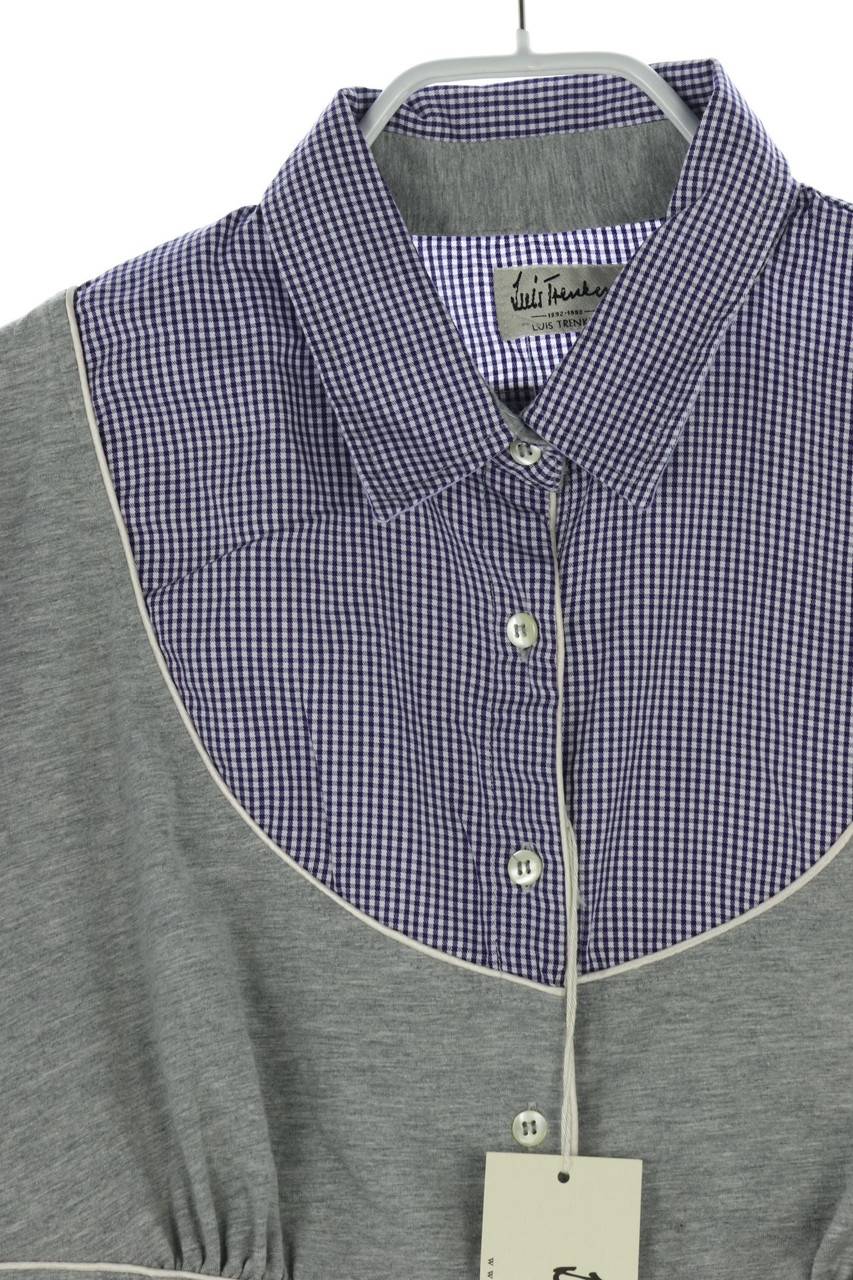 Carou LUIS TRENKER Hemd-Bluse Aus Jersey Mit Logo-Stickerei