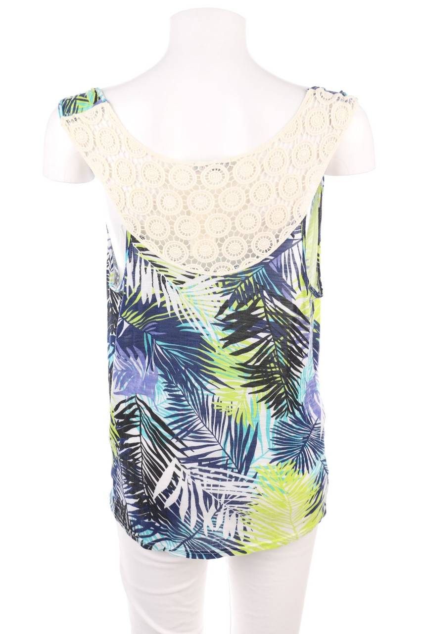 Carou Maddison Top Aus Viskose Mit Tropical Print Mit Spitze