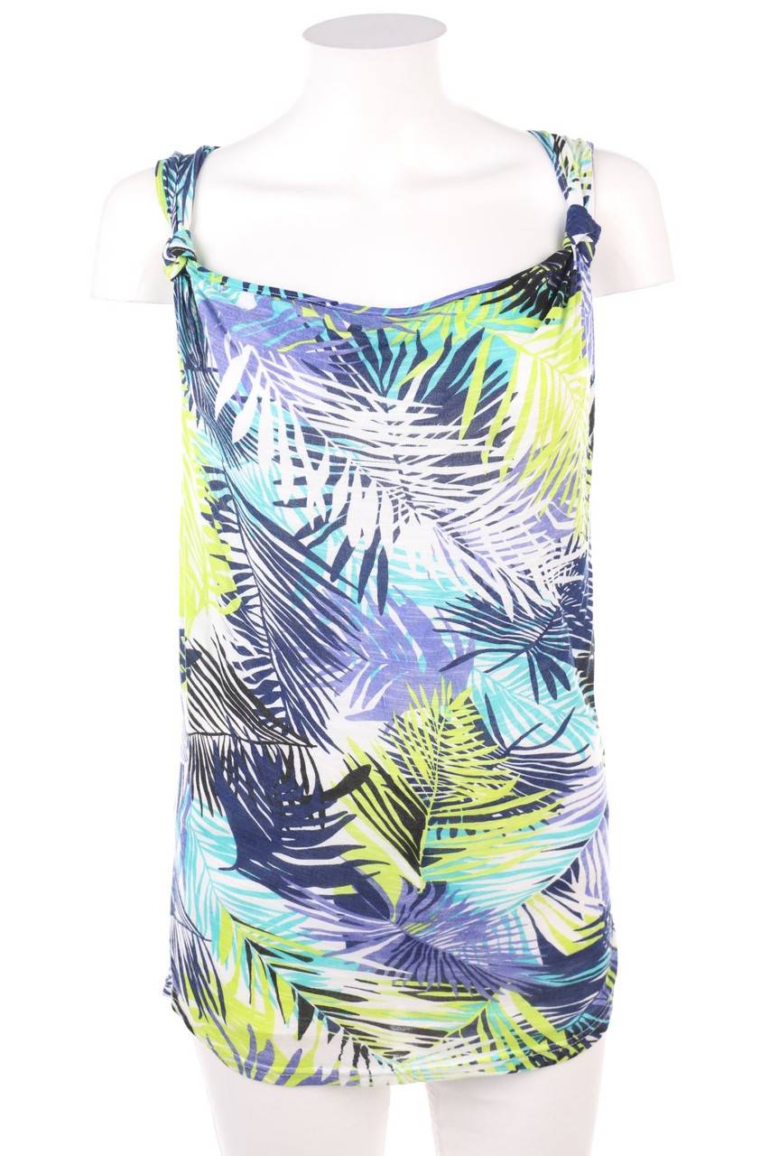 Carou maddison Top aus Viskose mit Tropical Print mit Spitze