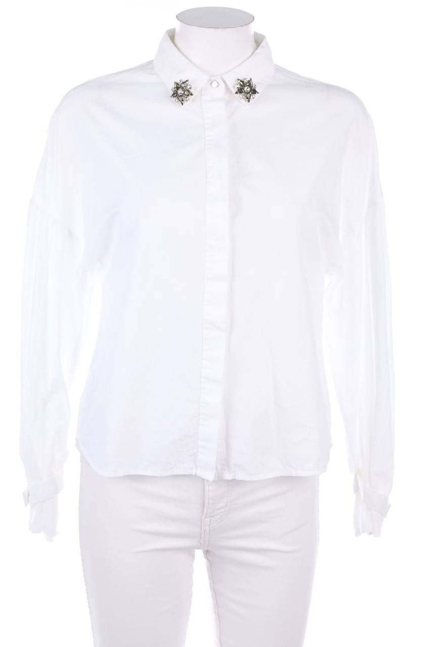 Carou MANGO SUIT Hemd-Bluse mit Schmuckstein-Applikation