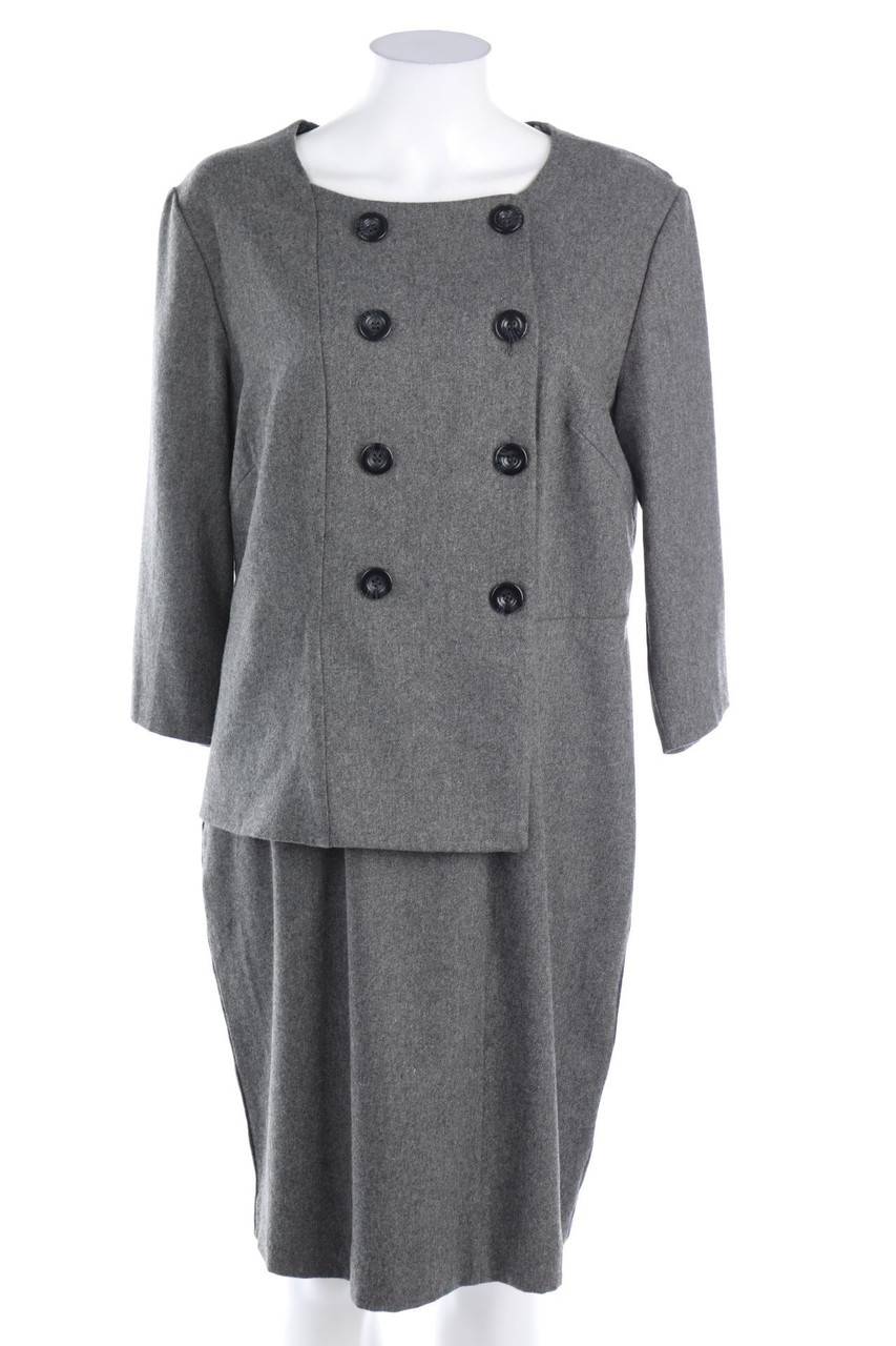 Carou MANON BAPTISTE Vintage-Kleid aus Woll-Mix im Layer Look